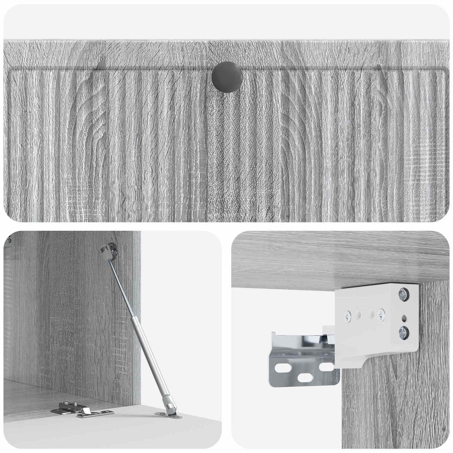Wandbeugel TV-kast Grijs sonoma 98 x 41 x 30 cm Bewerkt hout