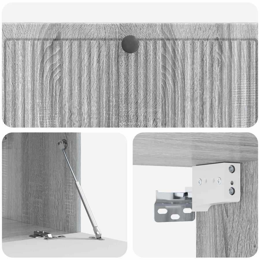 Wandbeugel TV-kast Grijs sonoma 98 x 41 x 30 cm Bewerkt hout