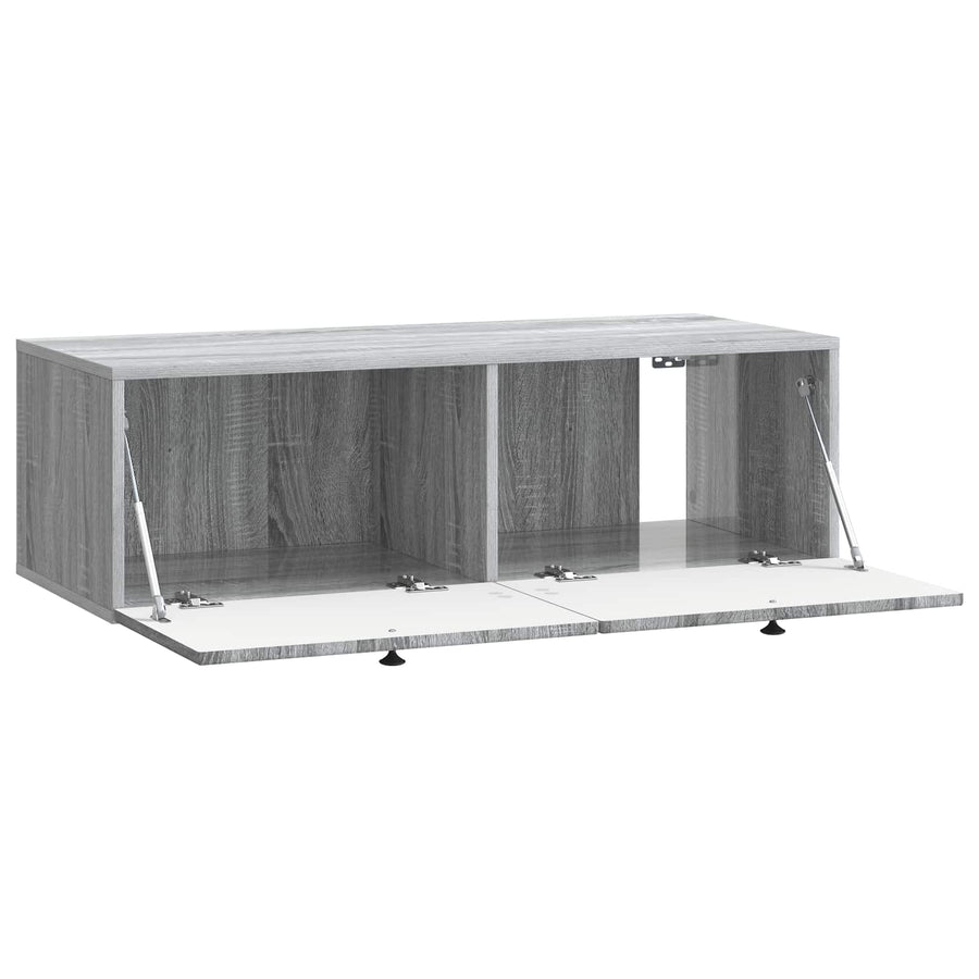 Wandbeugel TV-kast Grijs sonoma 98 x 41 x 30 cm Bewerkt hout