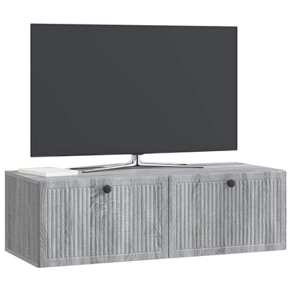 Wandbeugel TV-kast Grijs sonoma 98 x 41 x 30 cm Bewerkt hout