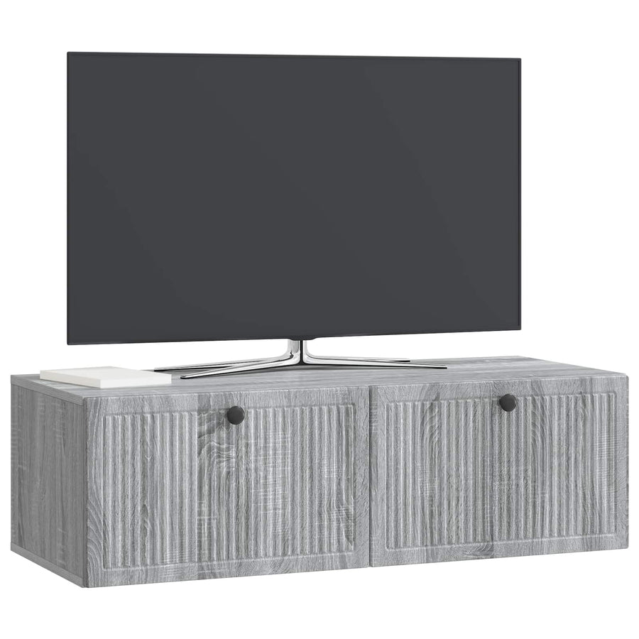 Wandbeugel TV-kast Grijs sonoma 98 x 41 x 30 cm Bewerkt hout