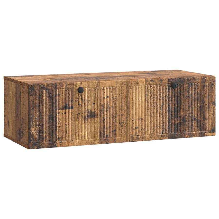 Wandbeugel TV-kast Oud hout 98 x 41 x 30 cm Bewerkt hout