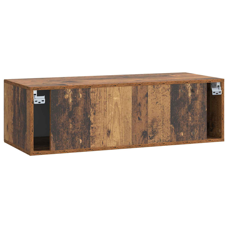 Wandbeugel TV-kast Oud hout 98 x 41 x 30 cm Bewerkt hout