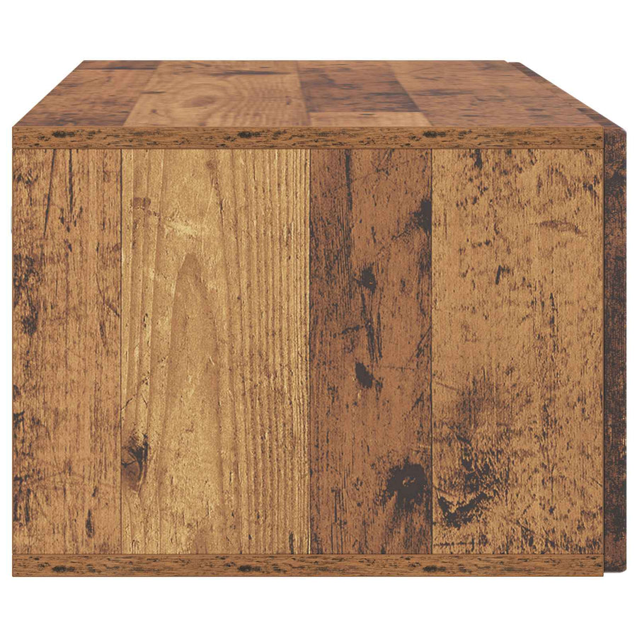 Wandbeugel TV-kast Oud hout 98 x 41 x 30 cm Bewerkt hout