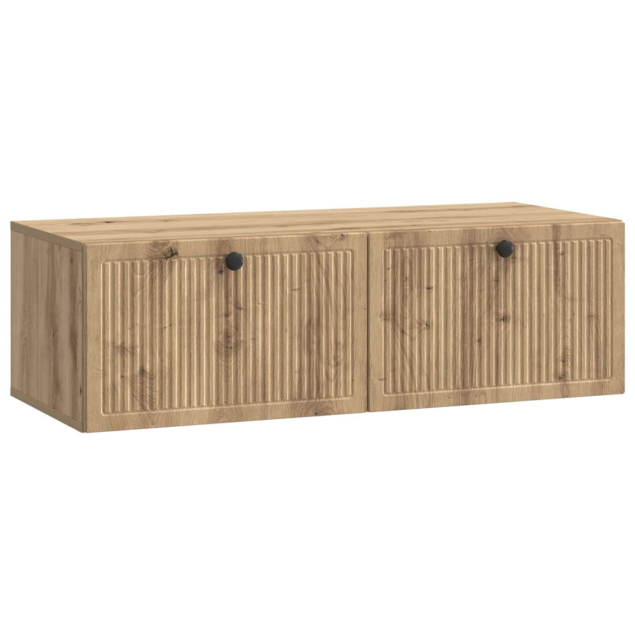 Wandbeugel TV-kast Artisanaal eiken 98 x 41 x 30 cm
