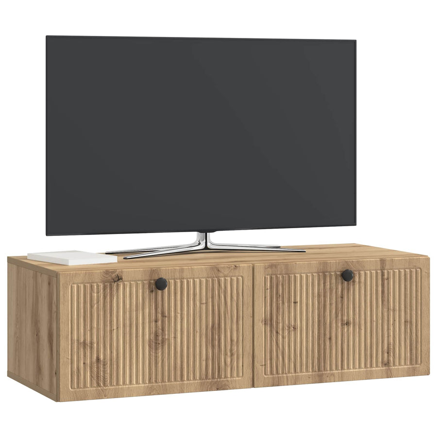 Wandbeugel TV-kast Artisanaal eiken 98 x 41 x 30 cm