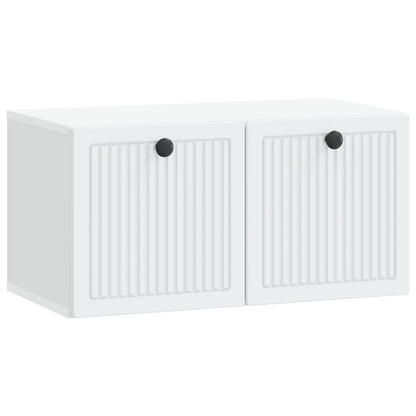 Wandbeugel TV-kast Wit 59,5 x 31 x 30 cm Bewerkt hout