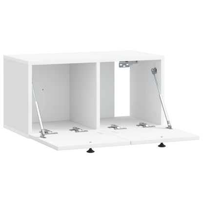 Wandbeugel TV-kast Wit 59,5 x 31 x 30 cm Bewerkt hout