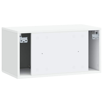 Wandbeugel TV-kast Wit 59,5 x 31 x 30 cm Bewerkt hout