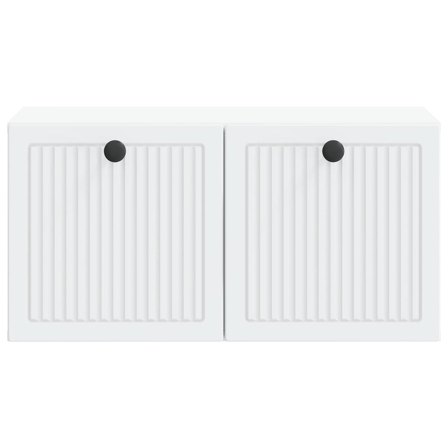 Wandbeugel TV-kast Wit 59,5 x 31 x 30 cm Bewerkt hout