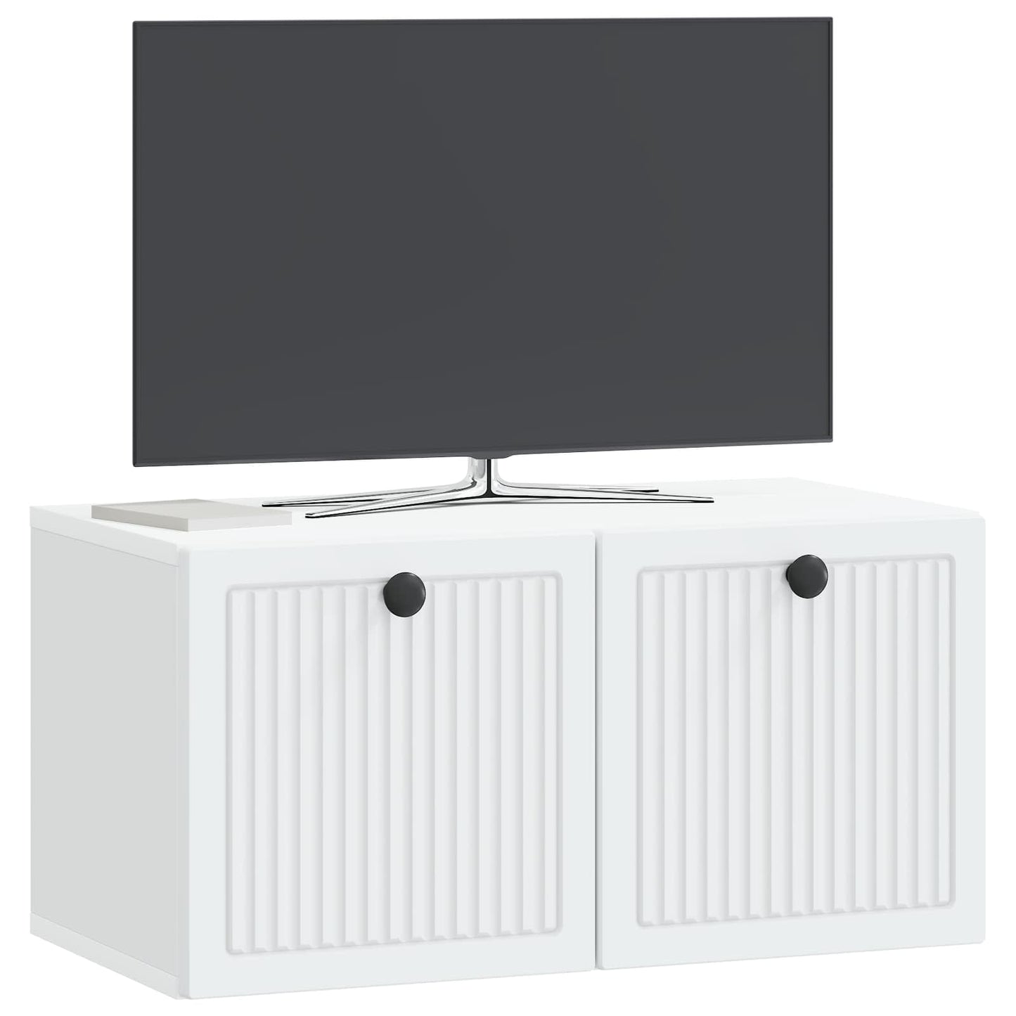 Wandbeugel TV-kast Wit 59,5 x 31 x 30 cm Bewerkt hout