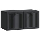 Wandkast TV 59,5x31x30 cm bewerkt hout zwart