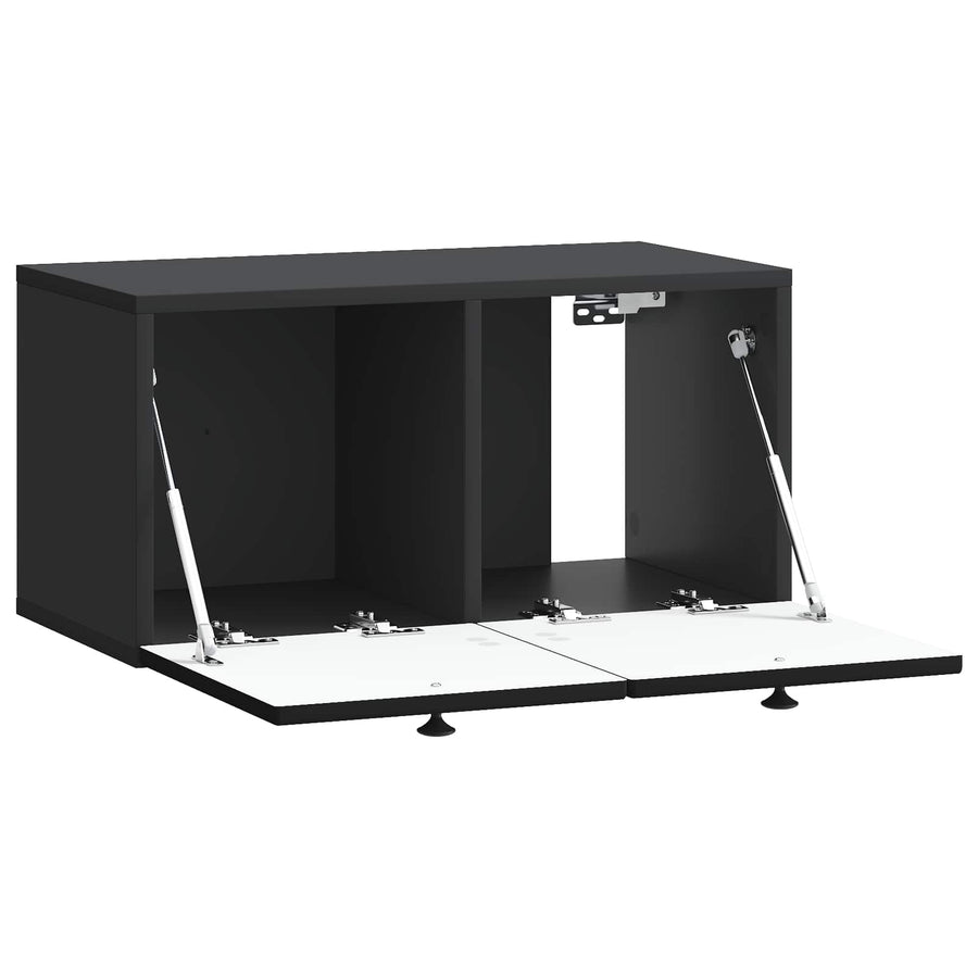 Wandbeugel TV-kast Zwart 59,5 x 31 x 30 cm Bewerkt hout