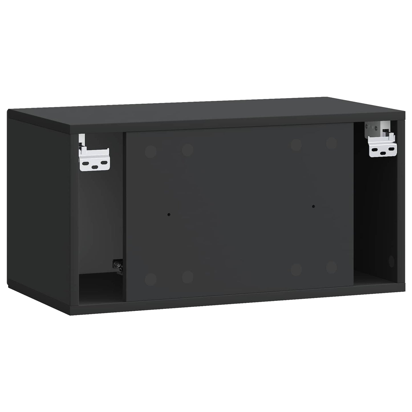Wandbeugel TV-kast Zwart 59,5 x 31 x 30 cm Bewerkt hout