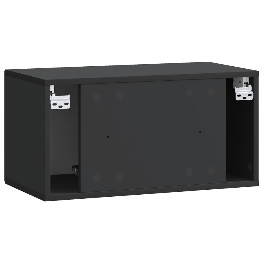 Wandbeugel TV-kast Zwart 59,5 x 31 x 30 cm Bewerkt hout