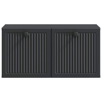 Wandbeugel TV-kast Zwart 59,5 x 31 x 30 cm Bewerkt hout