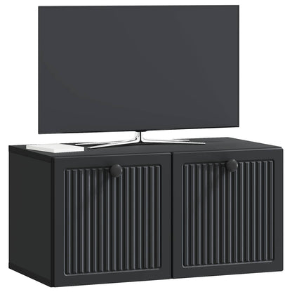 Wandbeugel TV-kast Zwart 59,5 x 31 x 30 cm Bewerkt hout