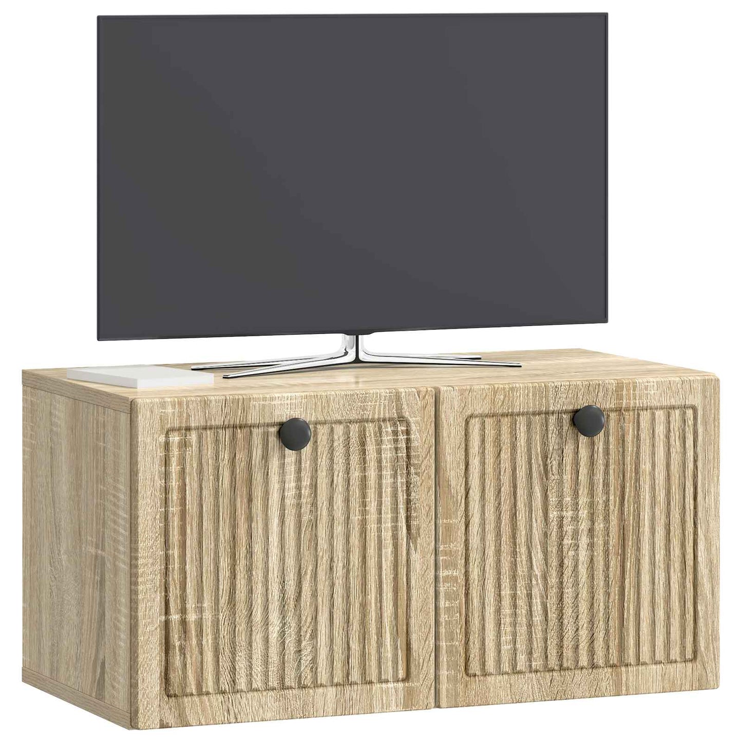 Wandbeugel TV-kast Sonoma Eiken 59,5 x 31 x 30 cm Bewerkt hout