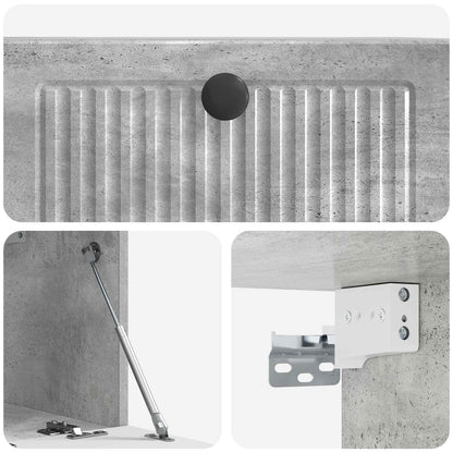 Wandbeugel TV-kast Betongrijs 59,5 x 31 x 30 cm Bewerkt hout