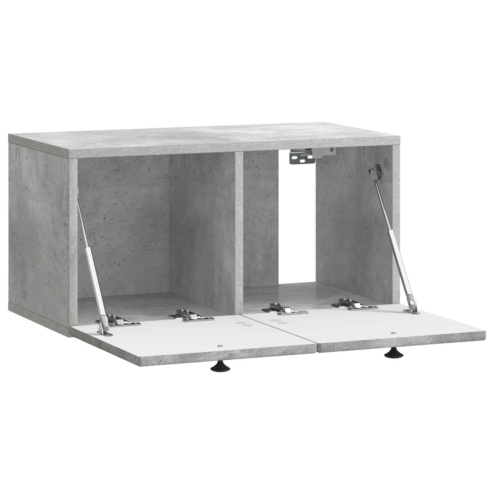 Wandbeugel TV-kast Betongrijs 59,5 x 31 x 30 cm Bewerkt hout