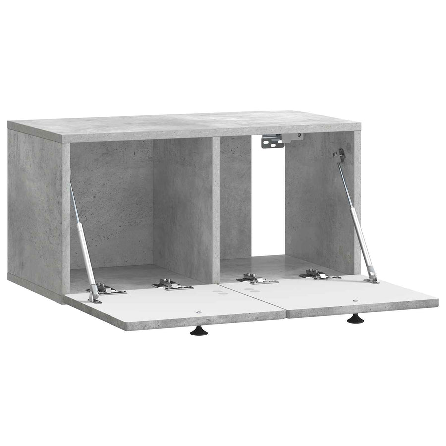 Wandbeugel TV-kast Betongrijs 59,5 x 31 x 30 cm Bewerkt hout