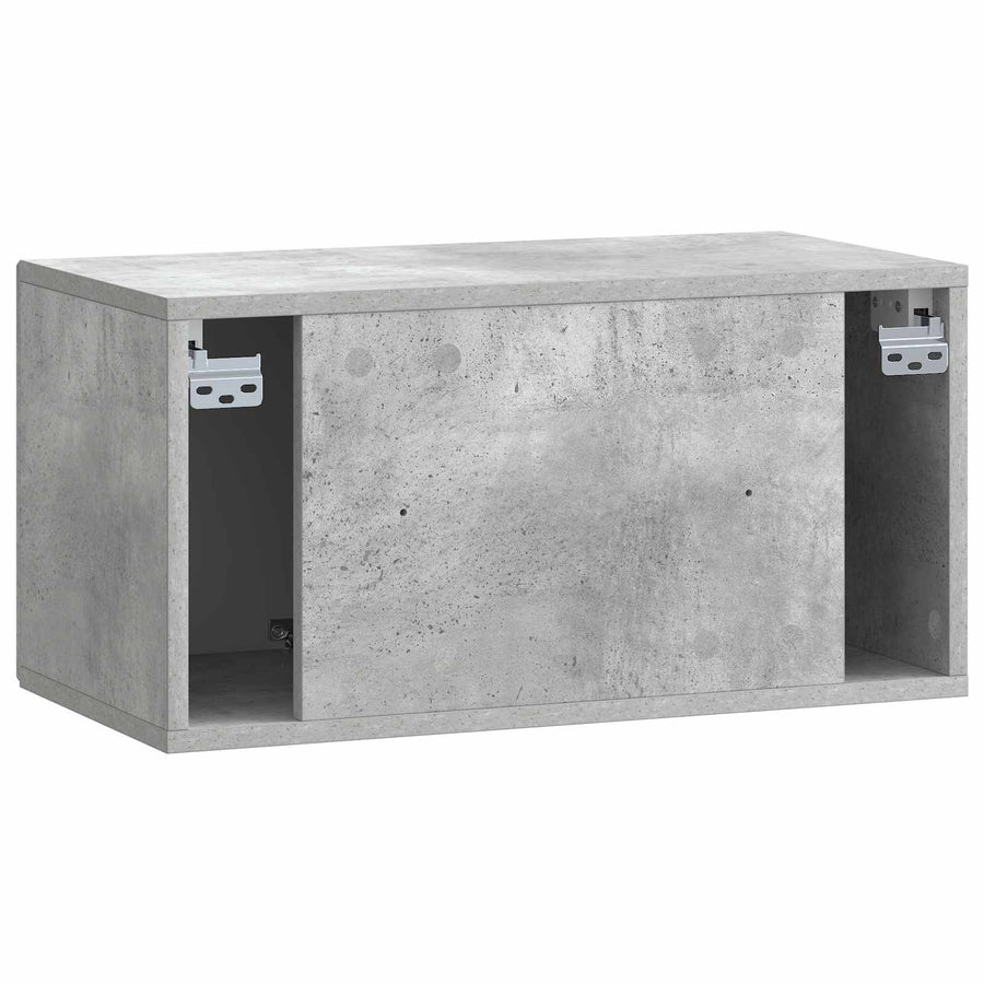 Wandbeugel TV-kast Betongrijs 59,5 x 31 x 30 cm Bewerkt hout