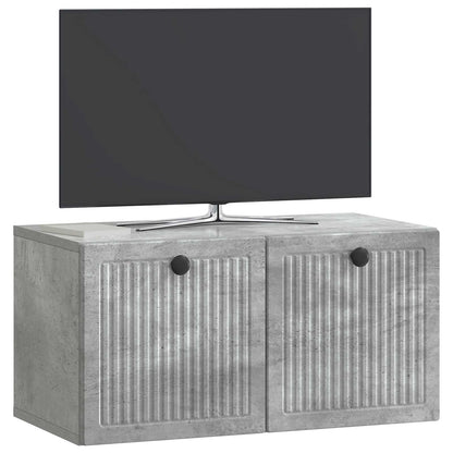 Wandbeugel TV-kast Betongrijs 59,5 x 31 x 30 cm Bewerkt hout