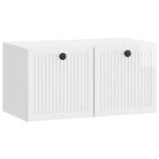 Wandkast tv-meubel 59,5x31x30 cm hoogglans wit bewerkt hout