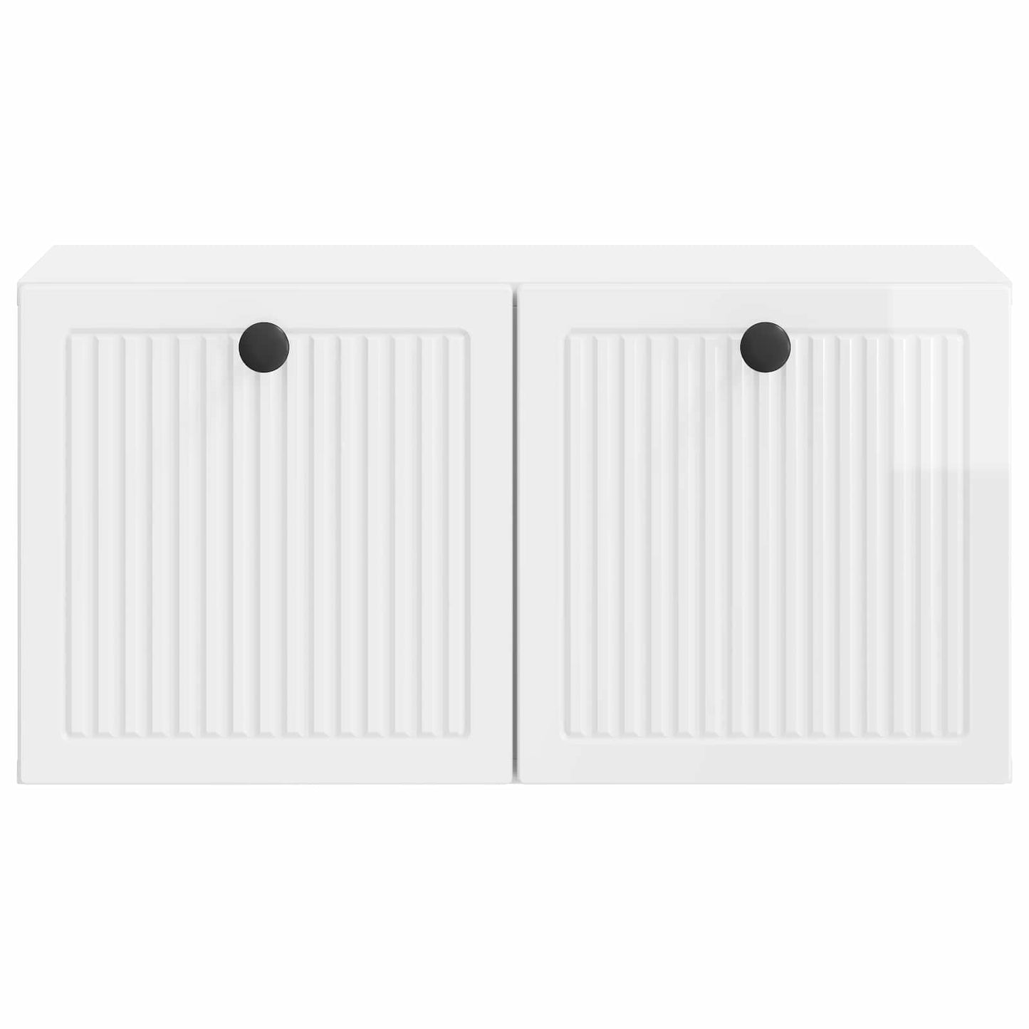 Wandbeugel TV-kast Hoogglans Wit 59,5 x 31 x 30 cm Bewerkt hout