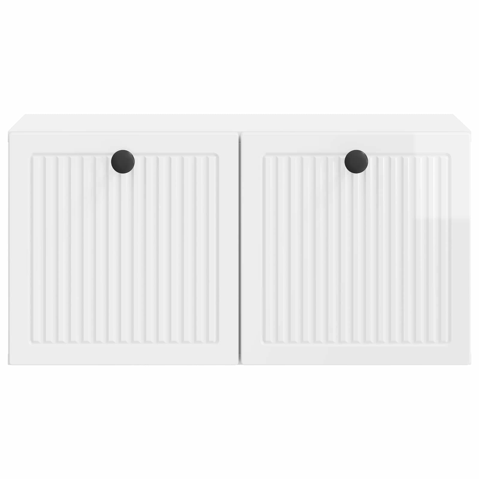 Wandbeugel TV-kast Hoogglans Wit 59,5 x 31 x 30 cm Bewerkt hout