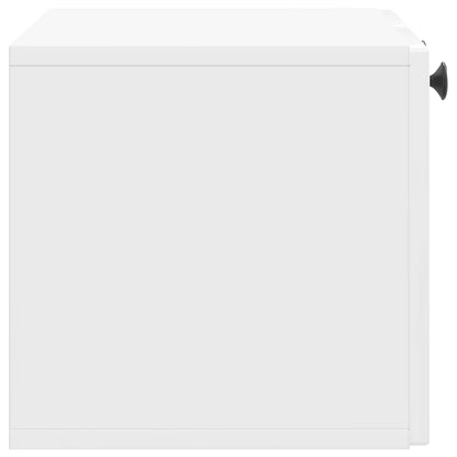 Wandbeugel TV-kast Hoogglans Wit 59,5 x 31 x 30 cm Bewerkt hout