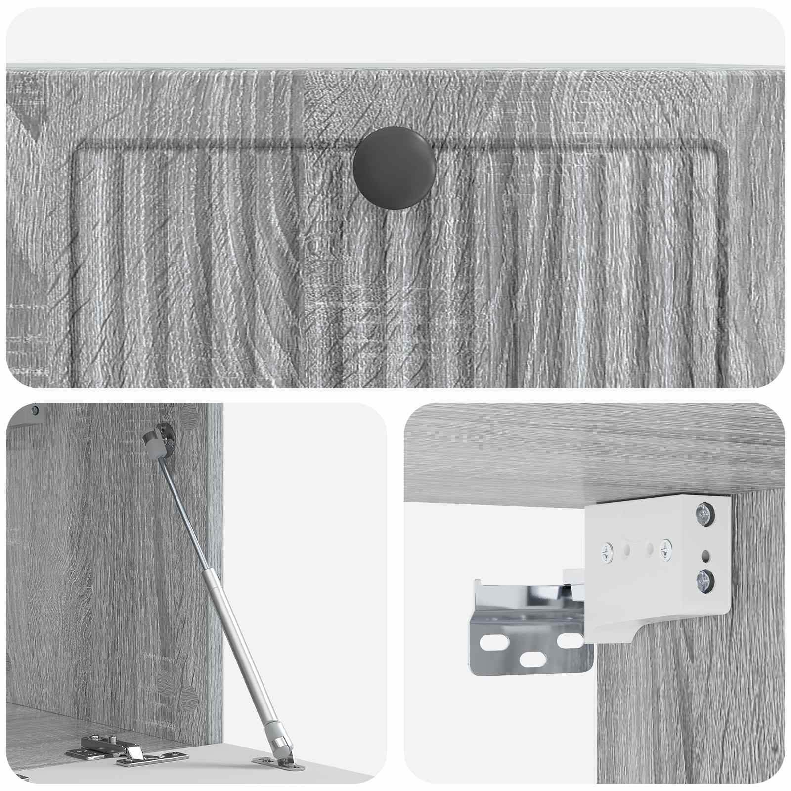 Wandbeugel TV-kast Grijs sonoma 59,5 x 31 x 30 cm Bewerkt hout