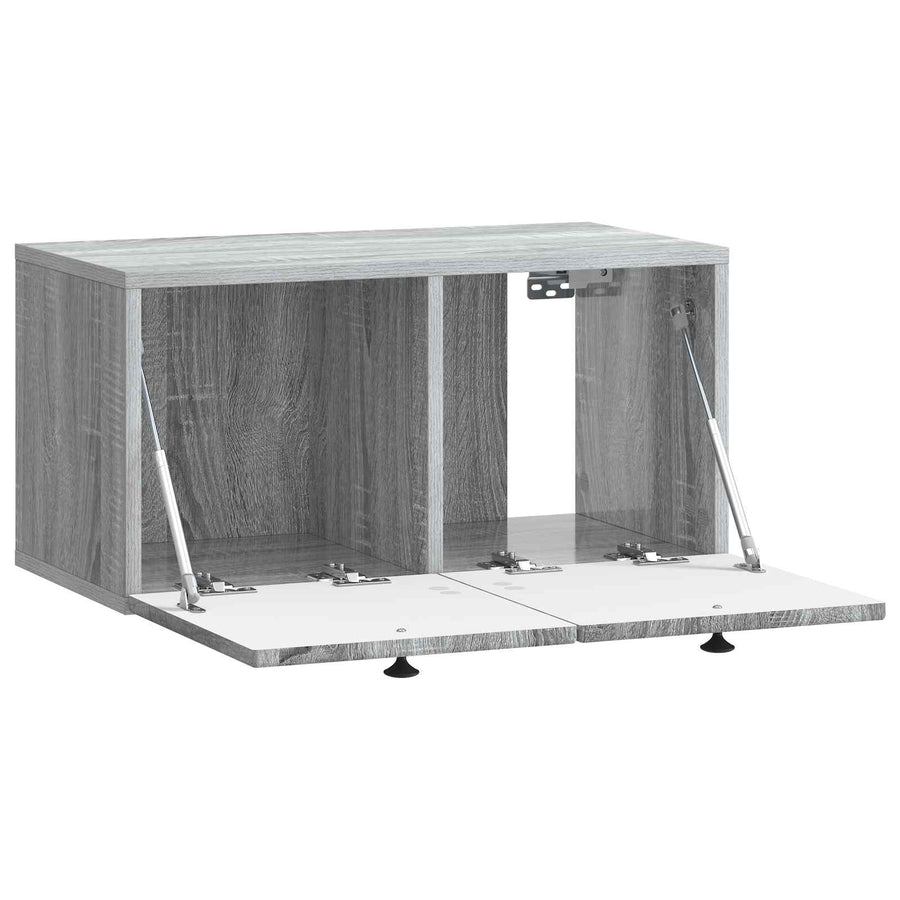 Wandbeugel TV-kast Grijs sonoma 59,5 x 31 x 30 cm Bewerkt hout