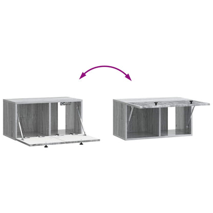 Wandbeugel TV-kast Grijs sonoma 59,5 x 31 x 30 cm Bewerkt hout
