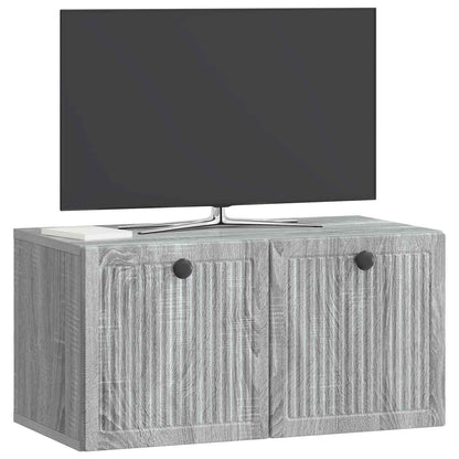 Wandbeugel TV-kast Grijs sonoma 59,5 x 31 x 30 cm Bewerkt hout
