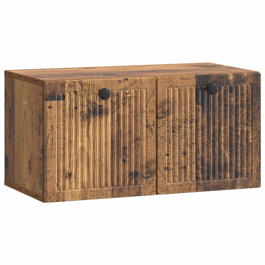 Wandbeugel TV-kast Oud hout 59,5 x 31 x 30 cm Bewerkt hout