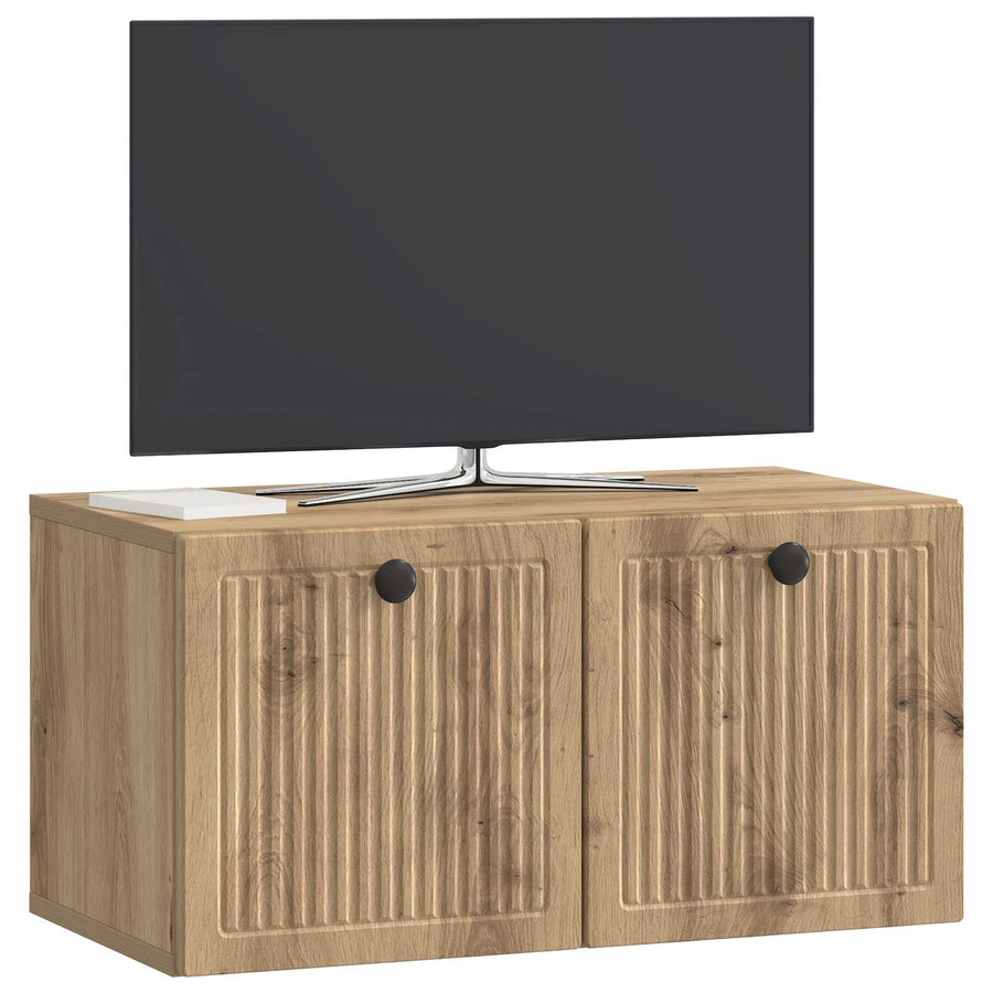 Wandbeugel TV-kast Artisanaal eiken 59,5 x 31 x 30 cm