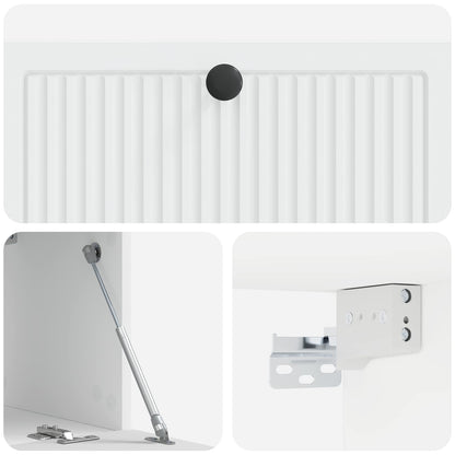 Wandbeugel TV-kast Wit 78,5 x 31 x 30 cm Bewerkt hout