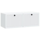 Tv-kast wandmontage 78.5x31x30 cm bewerkt hout wit