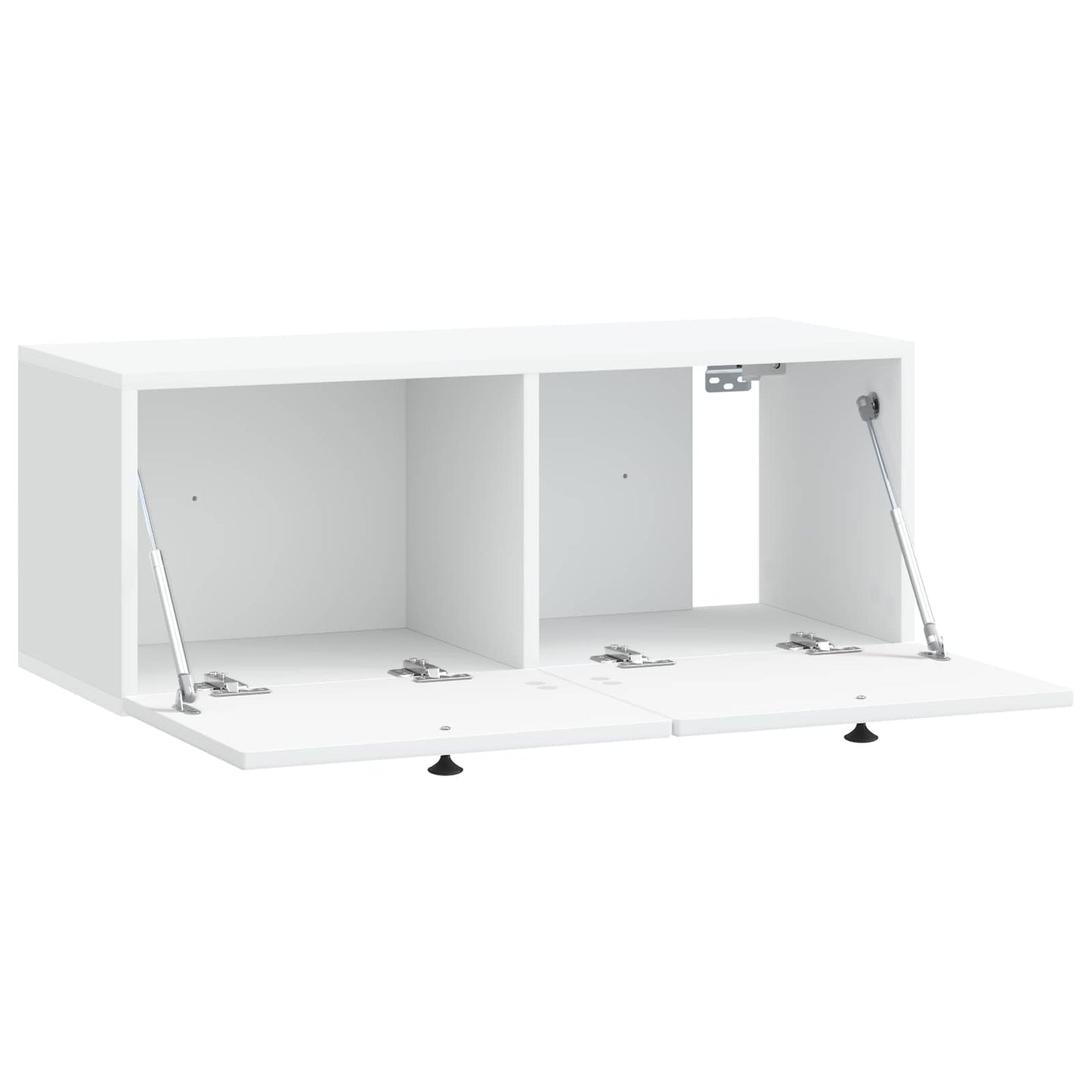 Wandbeugel TV-kast Wit 78,5 x 31 x 30 cm Bewerkt hout