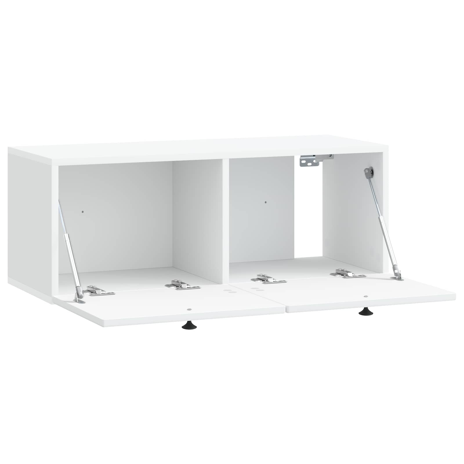 Wandbeugel TV-kast Wit 78,5 x 31 x 30 cm Bewerkt hout