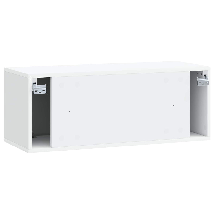 Wandbeugel TV-kast Wit 78,5 x 31 x 30 cm Bewerkt hout