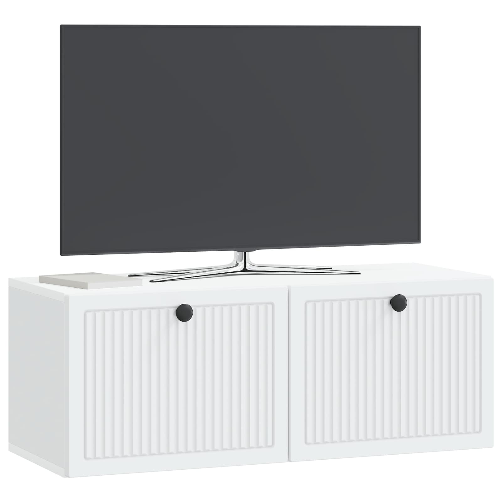 Wandbeugel TV-kast Wit 78,5 x 31 x 30 cm Bewerkt hout