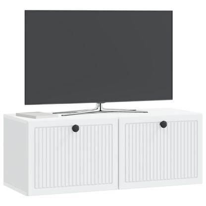 Wandbeugel TV-kast Wit 78,5 x 31 x 30 cm Bewerkt hout