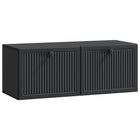 Wandkast tv meubel 78,5x31x30 cm zwart bewerkt hout