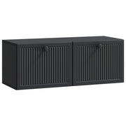Wandkast tv meubel 78,5x31x30 cm zwart bewerkt hout