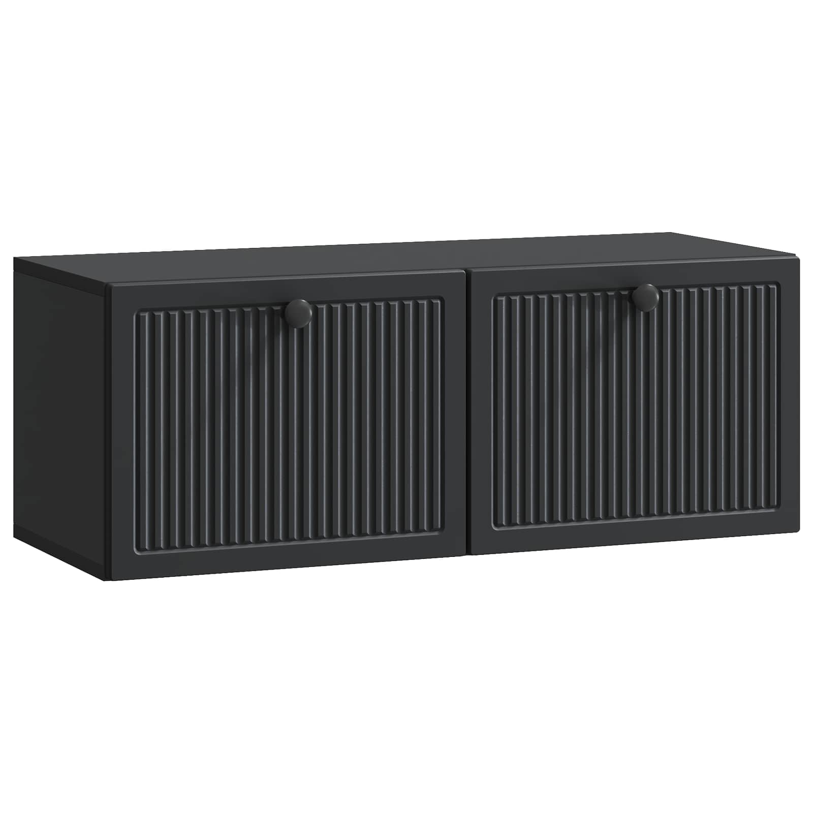 Wandbeugel TV-kast Zwart 78,5 x 31 x 30 cm Bewerkt hout