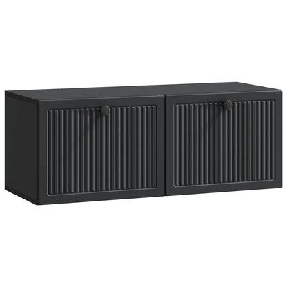 Wandbeugel TV-kast Zwart 78,5 x 31 x 30 cm Bewerkt hout