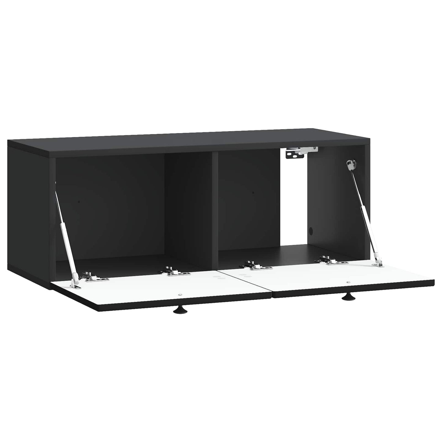 Wandbeugel TV-kast Zwart 78,5 x 31 x 30 cm Bewerkt hout