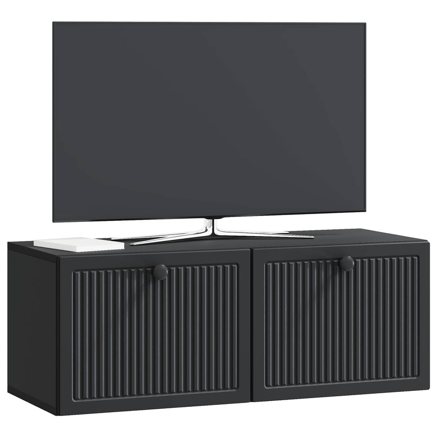 Wandbeugel TV-kast Zwart 78,5 x 31 x 30 cm Bewerkt hout